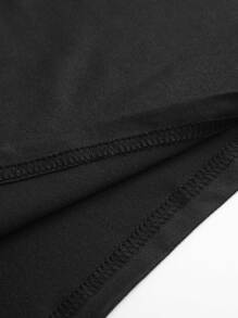 Manfinity Homme Men T-Shirts Fit Crew Neck Short Sleeve Graphic Tee Letter Graphic Street Summer Polyester - Black - View 3