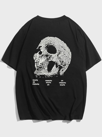 Goth Guys Skull Print Tee