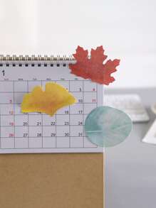 1pc Leaf Pattern Sticky Note - Baby Blue - View 2