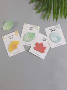 1pc Leaf Pattern Sticky Note - Baby Blue - View 8