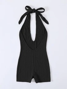 SHEIN Unity Unitard dos-nu à nœud ras-du-cou