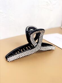 1pc Women's Full Rhinestone Cross-shape Hair Claw Clip Hair Accessory (handmade) - Black - View 1
