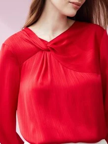 MOTF PREMIUM ÁO XOẮN TRƯỚC - Đỏ - Xem 3