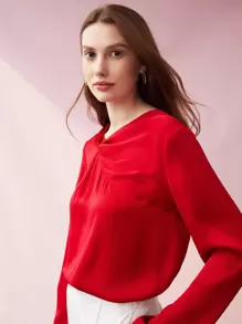 MOTF PREMIUM ÁO XOẮN TRƯỚC - Đỏ - Xem 5