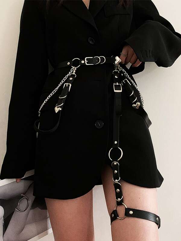 Chain Decor Garter Belt SHEIN USA