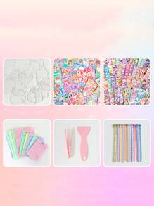 1入組卡通圖案貼紙 - 粉色 - 查看 6