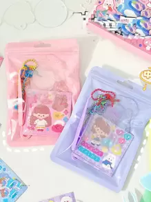 1入組卡通圖案貼紙 - 粉色 - 查看 1