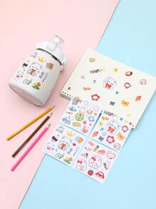 4 piezas Pegatina con estampado de dibujos animados - Multicolor - Ver 1