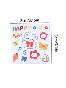 4 piezas Pegatina con estampado de dibujos animados - Multicolor - Ver 3