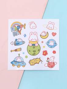 4 piezas Pegatina con estampado de dibujos animados - Multicolor - Ver 6