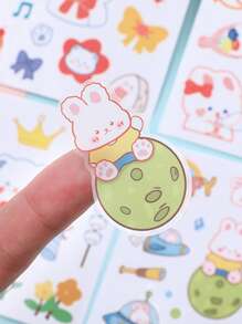 4 piezas Pegatina con estampado de dibujos animados - Multicolor - Ver 7