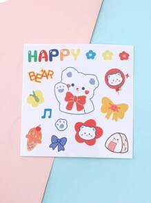 4 piezas Pegatina con estampado de dibujos animados - Multicolor - Ver 9