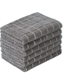 1pc Gray Face Towel, Microfiber Facial Cleaning Cloth For Home Home Bathroom Decor Back To School For Beauty Salon Home Bathroom - Grey - View 1