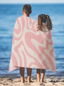 1pc Allover Pattern Beach Towel, Fiber Travel Beach Towel For Beach - Multicolor - View 4