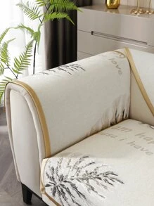 1 Polyester Sofa Khăn, Lá & Khẩu Hiệu Đồ Họa Chống Trơn Trượt Ghế Sofa Chăn Cho Tất Cả Các Mùa - Nhiều màu - Xem 5
