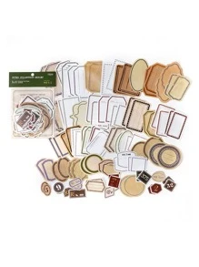 100 piezas Papel material con patrón mixto - Blanco - Ver 1