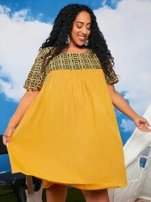 SHEIN CURVE+ Đầm Plus Size Hoa Giải trí - Nhiều màu - Xem 8