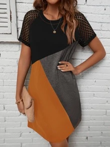 EMERY ROSE Đầm Tương phản ren Khối Màu Giải trí - Nhiều màu - Xem 3