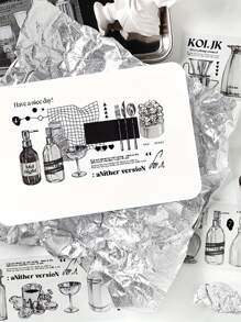 6 miếng dán hoa văn thực phẩm - màu đen - Xem 4