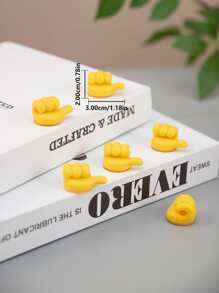 1 cái/5 cái/10 cái/20 cái Móc treo tường hình ngón tay cái (Màu ngẫu nhiên) - Màu vàng - Xem 5