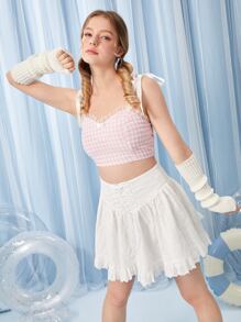 ROMWE Kawaii Mangas de brazo unicolor - Blanco - Ver 3