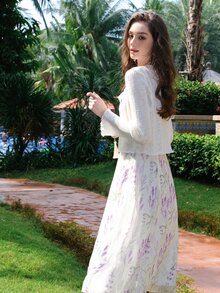 Đầm Xù Hoa Tất cả trên in Boho - Nhiều màu - Xem 2