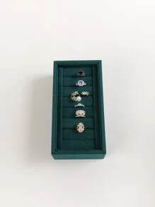 1入組聚酯托盤家用綠色環形托盤 - 墨綠色 - 查看 5