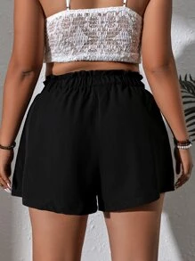 Celure Shorts mit Gürtel, Papiertasche-Taille