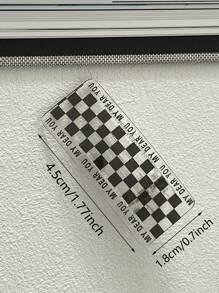 5pcs Heart & Letter Graphic Clear Clip - Black and White - View 2