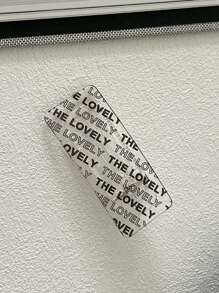 5pcs Heart & Letter Graphic Clear Clip - Black and White - View 8