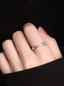 水鑽裝飾戒指 - 玫瑰金 - 查看 2