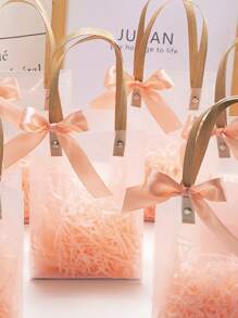 1 Túi Quà PVC, Túi Kẹo Trang Trí Nơ Sáng Tạo Cho Đám Cưới - Trong sáng - Xem 1