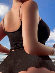 大碼花卉蕾絲內褲