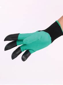 1對乳膠園藝手套戶外用雙色庭院花園手套