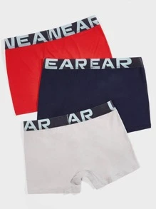 Men 3pcs Letter Graphic Boxer Brief - Multicolor - View 2