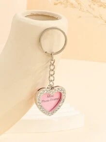 优雅的 1 件口号细节心形吊饰钥匙扣礼物，适合女性、闺蜜、生日礼物、情人节、情人、汽车配件、包袋吊饰、可爱、哥特、Y2K、圣诞节