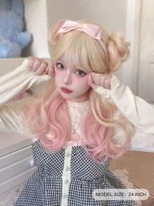 alicegarden Long Body Wave Synthetic Wig With Bangs - Multicolor - View 2