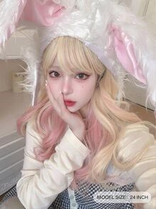 alicegarden Long Body Wave Synthetic Wig With Bangs - Multicolor - View 3