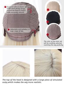 alicegarden Long Body Wave Synthetic Wig With Bangs - Multicolor - View 6