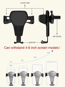 giá đỡ điện thoại ô tô - màu đen - Xem 4