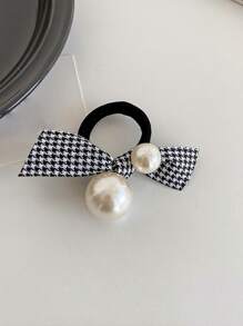 Faux Pearl Decor Hair Tie