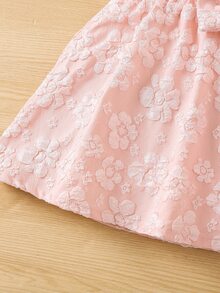 SHEIN 少女撞色優雅都會甜美街頭風荷葉袖圓領上衣 - 彩色 - 查看 3