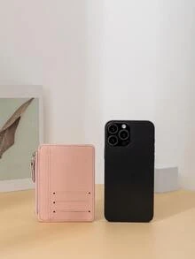 Litchi Embossed Card Holder Business Casual