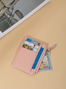 Litchi Embossed Card Holder Business Casual