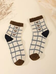 Vớ kẻ sọc & họa tiết trái tim - Nhiều màu - Xem 2