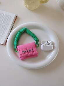 Túi đựng tai nghe đồ họa bảng chữ cái - Màu Hồng Tươi - Xem 1