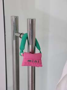 Túi đựng tai nghe đồ họa bảng chữ cái - Màu Hồng Tươi - Xem 2