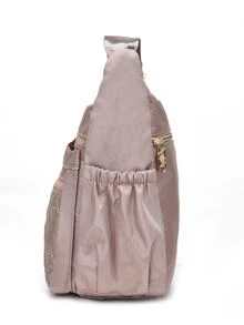 Heart Embroidered Quilted Square Bag - Pink - View 6