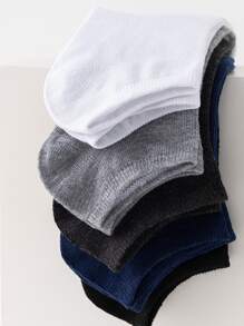 Hombres 5 pares Calcetines tobilleros unicolor - Multicolor - Ver 2