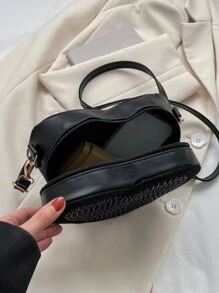 Mini Rhinestone Decor Heart Design Novelty Bag Valentines